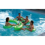 Aviva Aqua Bar Inflatable Floating Bar with 4 Sun Seats