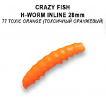 Crazy Fish MF H-Worm inline 77 Toxic Orange