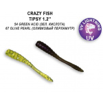 Crazy Fish Tipsy 54 Green Acid, 67 Olive Pearl