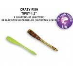 Crazy Fish Tipsy 6 Chartreuse, 68 Black/Red Watermelon