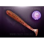 Crazy Fish Vibro Worm 13 Purple Pepper