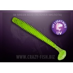 Crazy Fish Vibro Worm 54 Green Acid