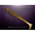 Crazy Fish Vibro Worm 68 Black/Red Watermelon