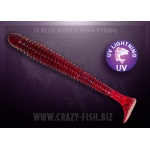 Crazy Fish Vibro Worm 73 Blue Ruby