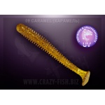 Crazy Fish Vibro Worm 9 Caramel