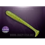 Crazy Fish Vibro Worm Floating 16 Watermelon