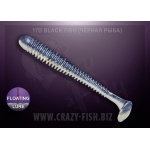 Crazy Fish Vibro Worm Floating 17D Black Fish