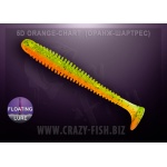 Crazy Fish Vibro Worm Floating 5D Orange Chart