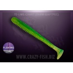 Crazy Fish Vibro Worm Floating 7D Lime Chart