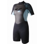 KGB Alarm  Ladies Short Wetsuit Aqua