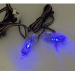 LED and Strobe Windshield Washer Nozzle Purple 12V