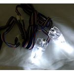 LED and Strobe Windshield Washer Nozzle White 12V