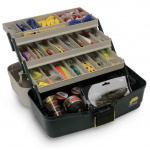 Plano Three-Tray Tackle Box Repro Green / Sandstone