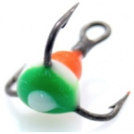 VMC 9651 Resin R-W-GR-W Treble Hooks