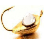 Wolfram Mormyshka Tear Drop Swarovski Crystal 614 Gold