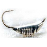 Wolfram Mormyshka Tiny Caterpillar Electroplating 001 Silver