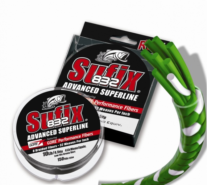 Sufix 832 Advanced Superline Braid - 10lb - Low-Vis Green