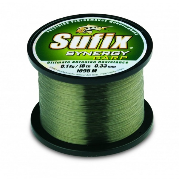 Sufix Synergy Carp Fluorocarbon Olive Green Monofilament Lines