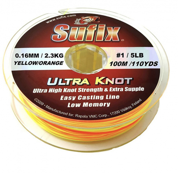 Sufix Ultra Knot Yellow/Orange Monofilament Lines